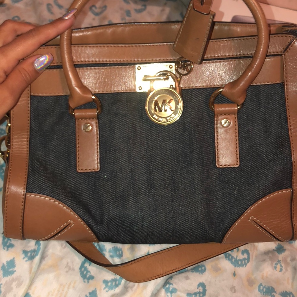 Denim and Gold Michael Kors purse *Authentic*